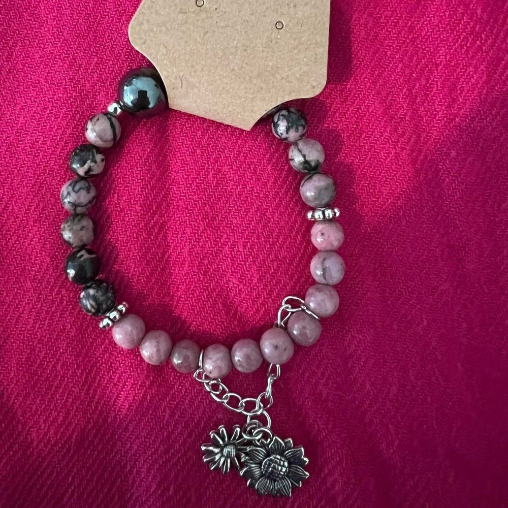 Pink Rhodonite Bracelet